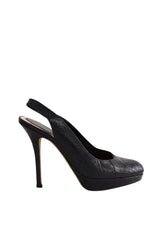 Talons Dior Noir en Cuir, taille 37 - Seconde Main
