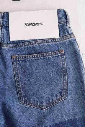Jean droit Calvin Klein Bleu en Coton