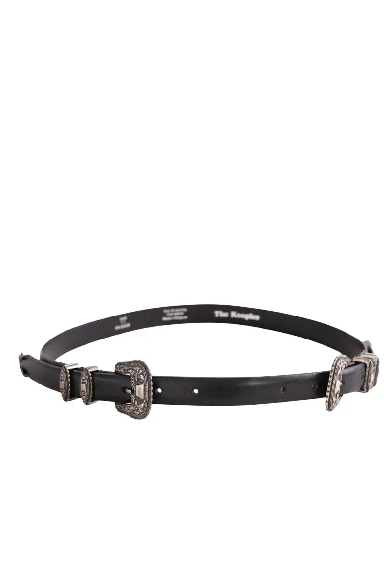 Ceinture The Kooples Noir en Cuir, taille S - Seconde Main