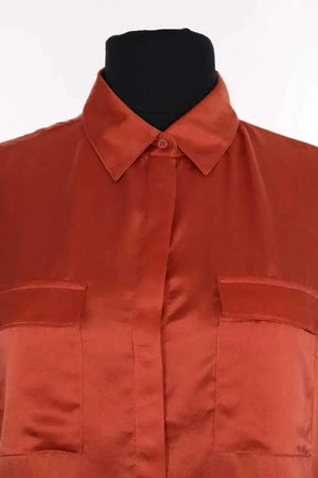 Chemise Maje Orange en Soie