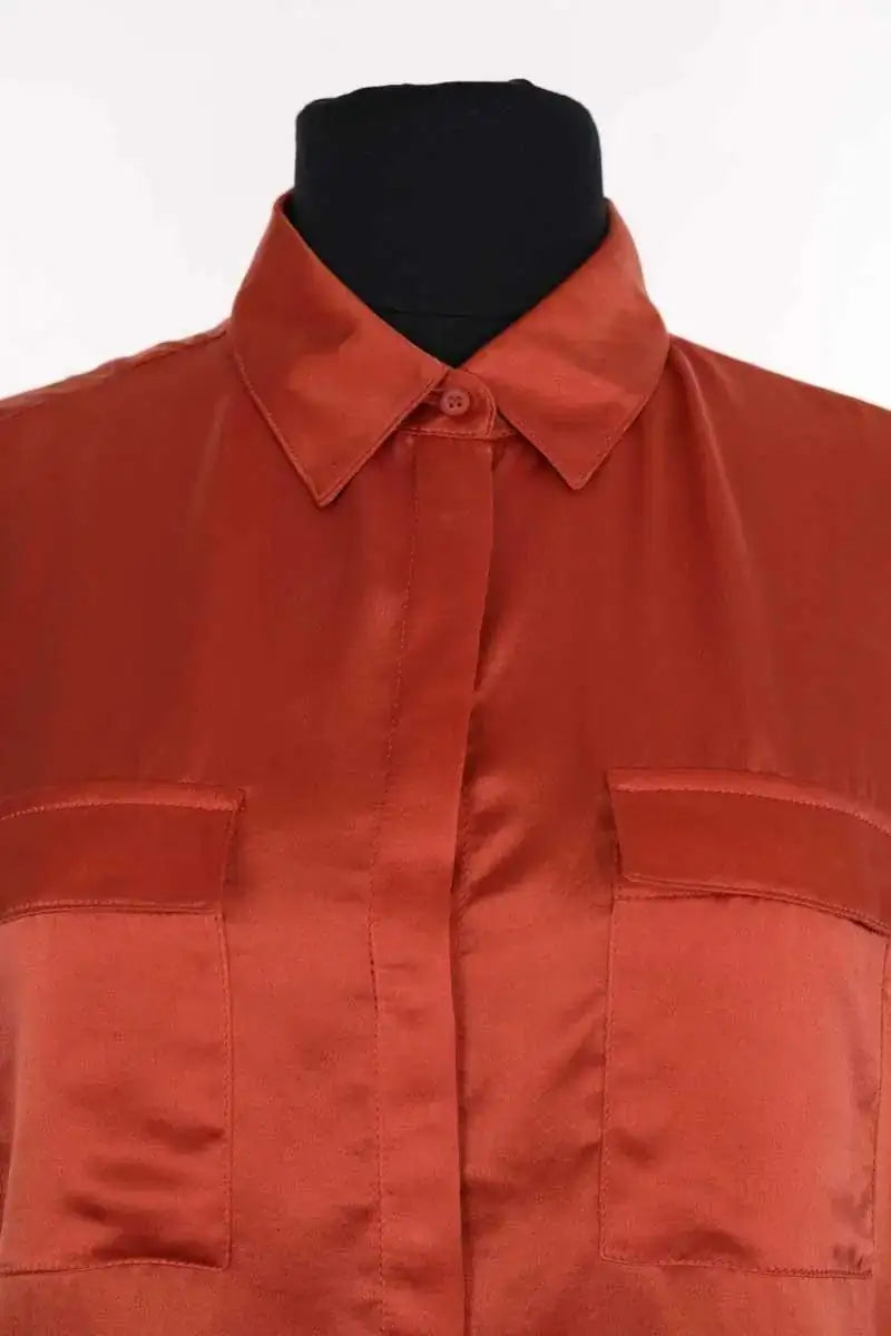 Chemise Maje Orange en Soie