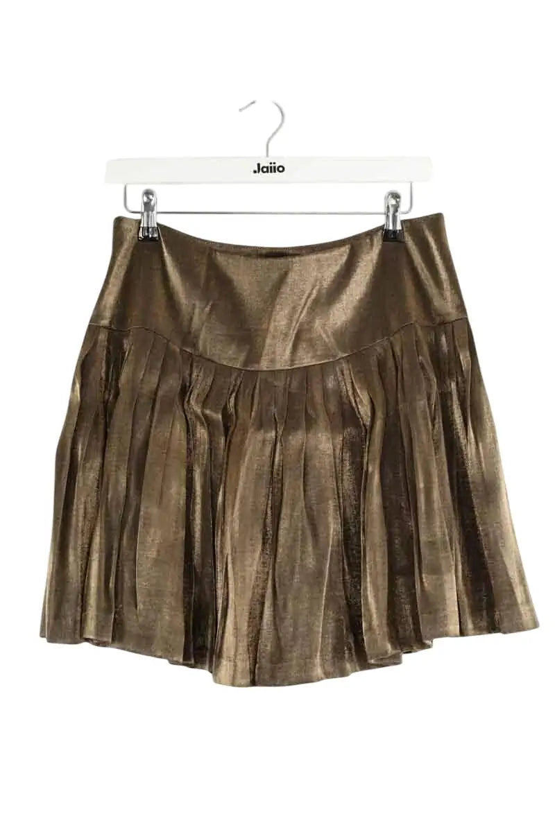Mini jupe The Label Edition Doré en Synthétique, taille M - Seconde Main