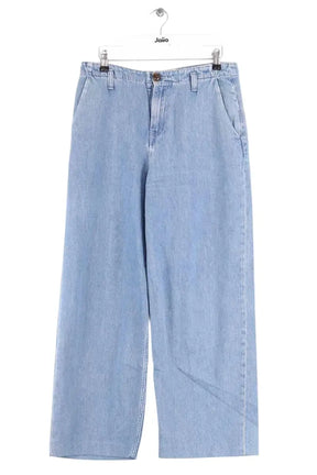 Pantalon large Des Petits Hauts Bleu en Denim - Jeans, taille L - Seconde Main