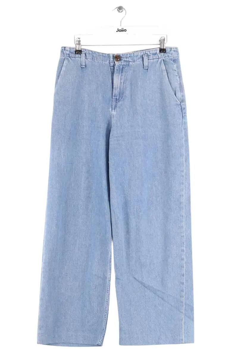 Pantalon large Des Petits Hauts Bleu en Denim - Jeans, taille L - Seconde Main