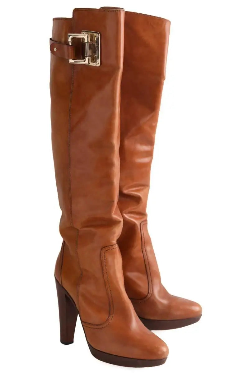 Bottes Barbara Bui Camel en Cuir