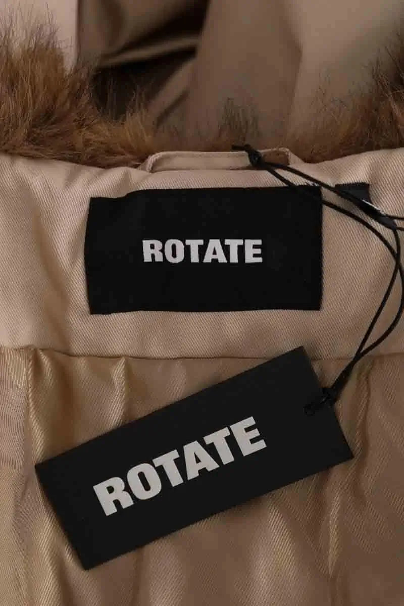 Manteau Rotate Beige en Fausse fourrure