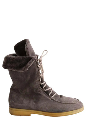 Bottes Loro Piana Gris en Daim, taille 44 - Seconde Main