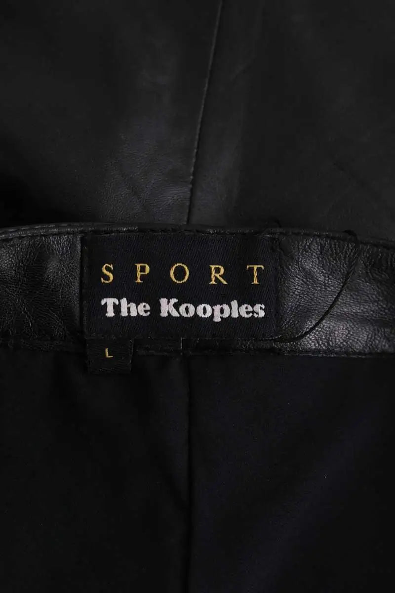 Jupe The Kooples Noir en Cuir