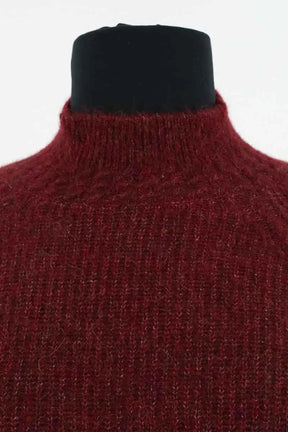 Pull Sézane Bordeaux en Laine