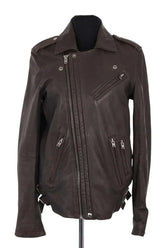 Veste Iro Marron en Cuir, taille XS - Seconde Main