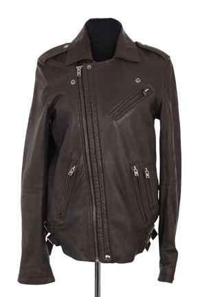 Veste Iro Marron en Cuir, taille XS - Seconde Main