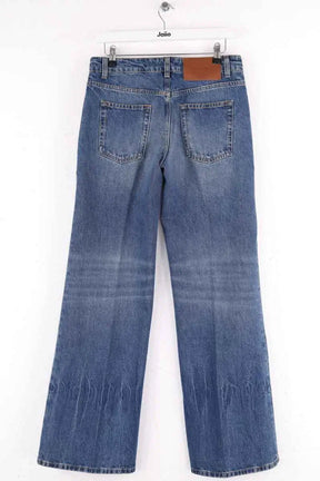 Jean large Victoria Beckham Bleu en Coton