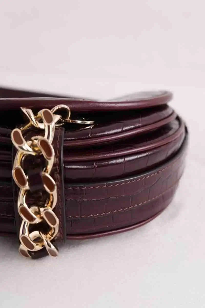 Sac à bandoulière See By Chloé Bordeaux en Cuir