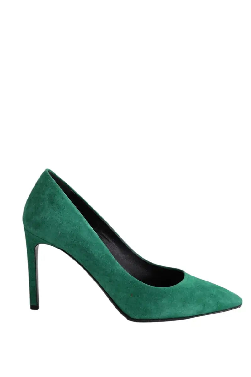 Talons Hugo Boss Vert en Daim, taille 37 - Seconde Main
