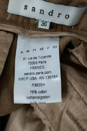 Pantalon slim Sandro  Marron