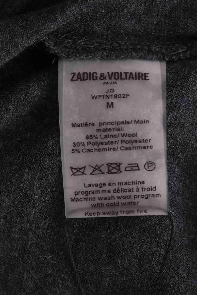 Body Zadig & Voltaire Anthracite en Laine