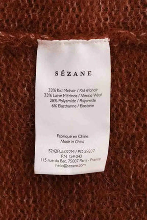 Pull Sézane Marron en Laine
