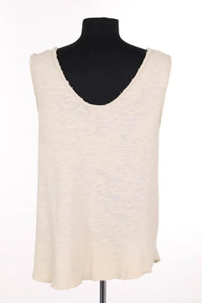 Top sans manche American Vintage Beige en Coton