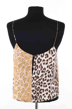 Top sans manche La Prestic Ouiston Beige en Soie