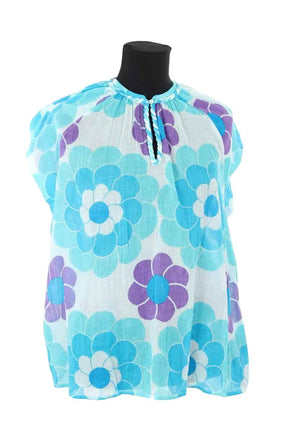 Blouse Antik Batik  Bleu