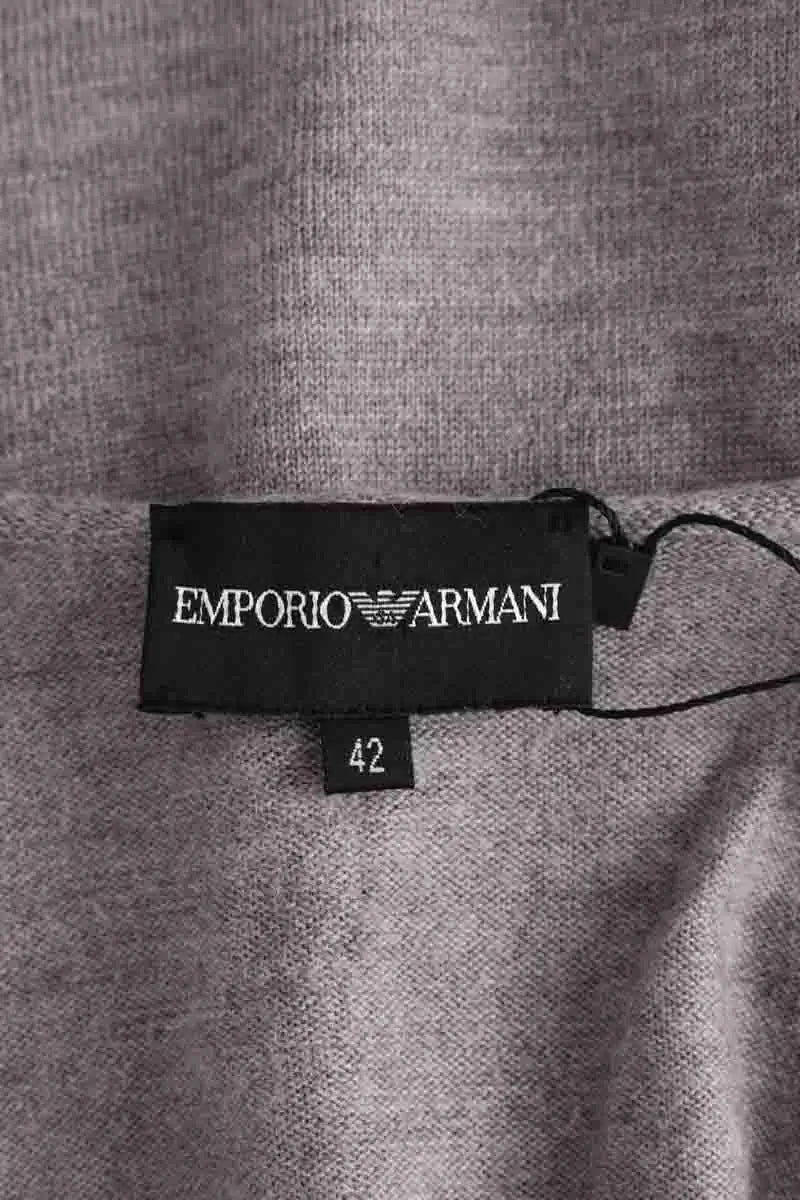 Pull col V Emporio Armani Gris en Laine