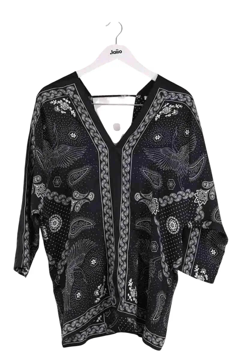 Blouse Sandro Noir en Synthétique, taille S - Seconde Main