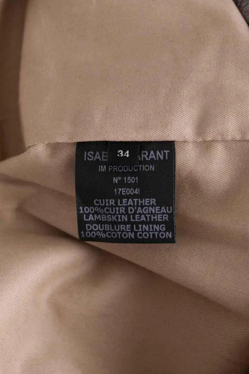 Jupe Isabel Marant Argent en Cuir