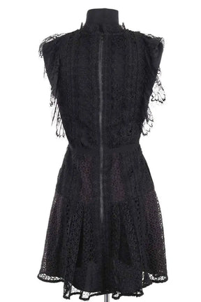 Robe Self-Portrait Noir en Synthétique