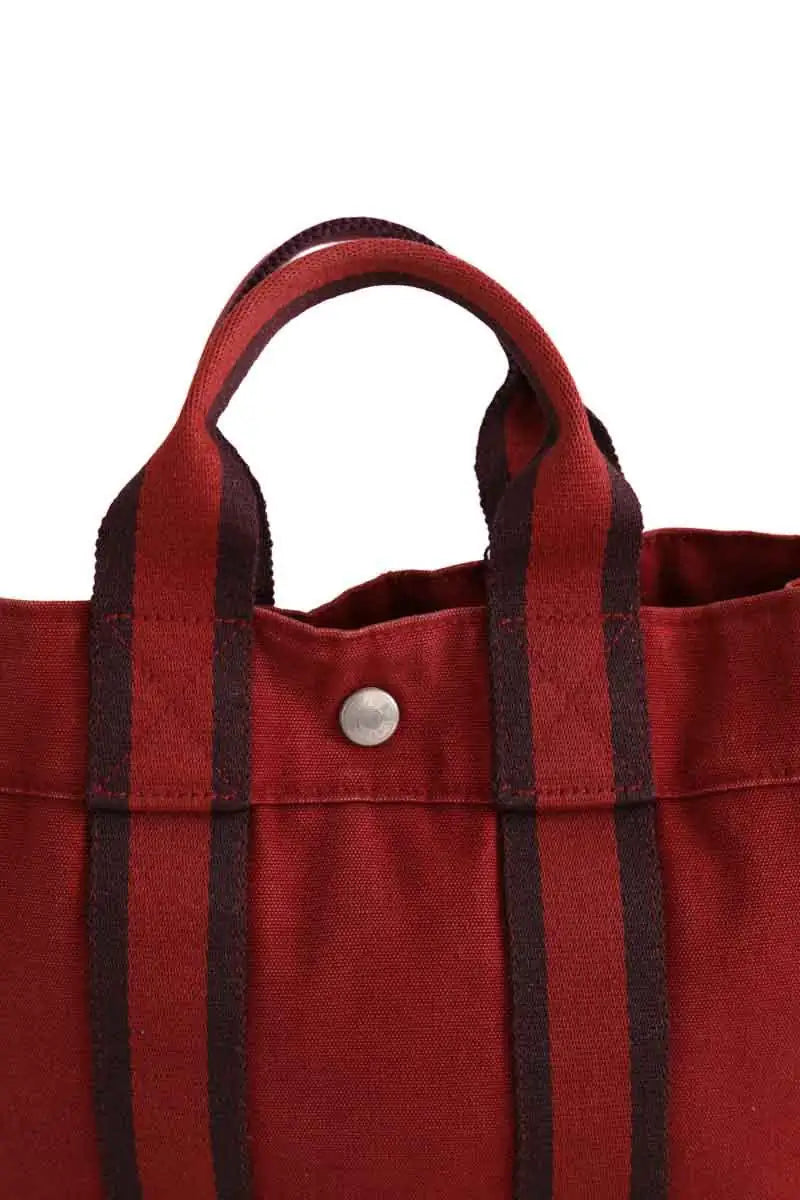 Sac à main Hermès Bordeaux en Coton