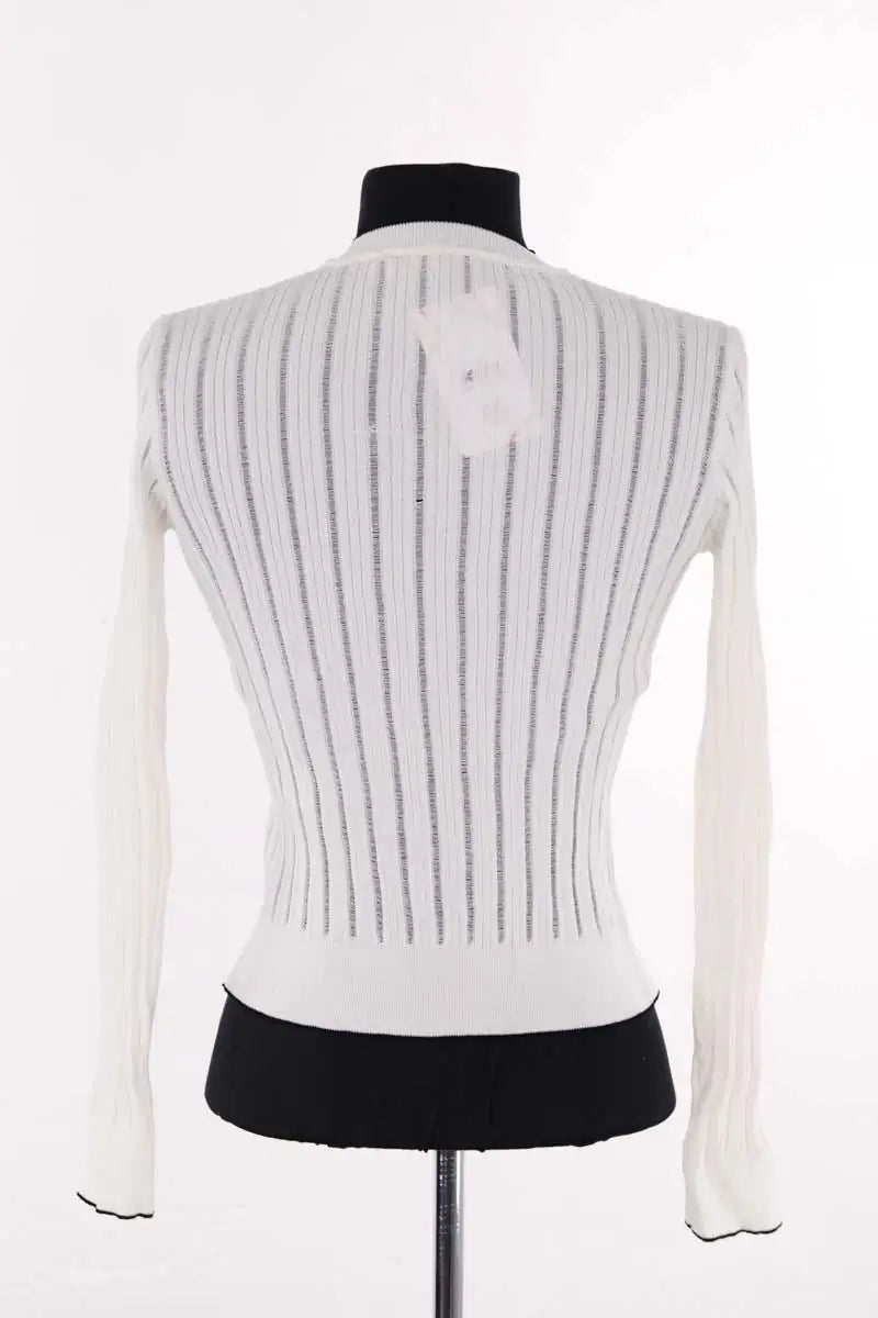 Cardigan Pinko Blanc en Synthétique