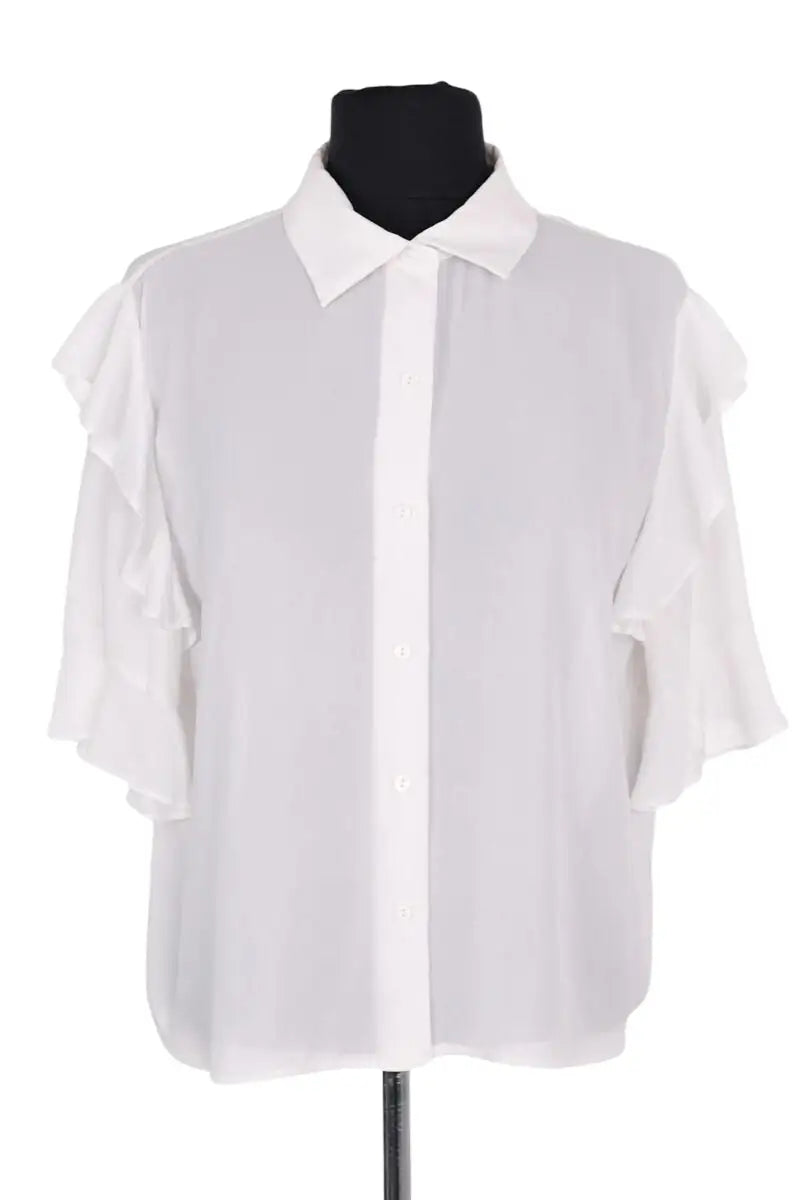 Chemise The Kooples Blanc en Synthétique, taille L - Seconde Main