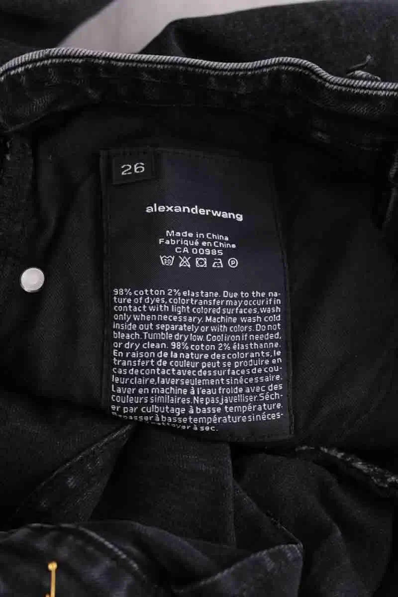 Jean slim Alexander Wang Noir en Coton