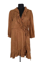 Robe Claudie Pierlot Marron en Viscose, taille S - Seconde Main