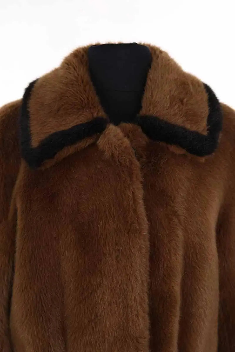 Manteau Sandro Marron en Synthétique
