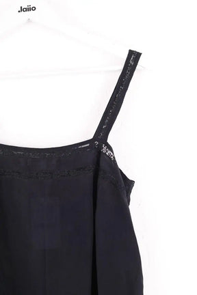 Top sans manche Maje Noir en Soie