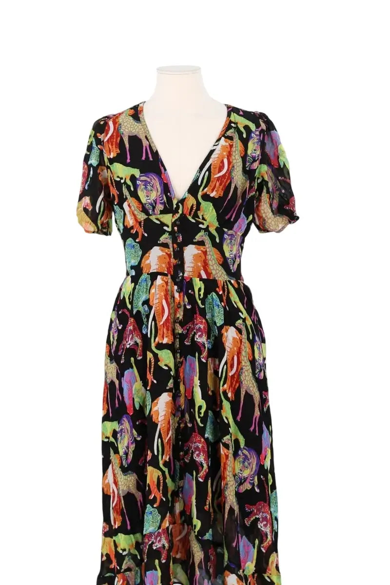 Robe The Kooples Multicolore en Viscose, taille S - Seconde Main