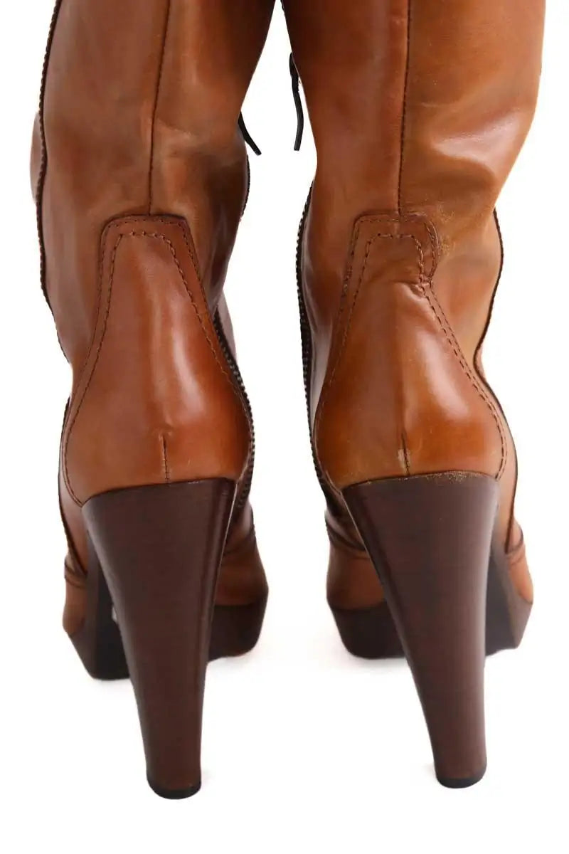Bottes Barbara Bui Camel en Cuir