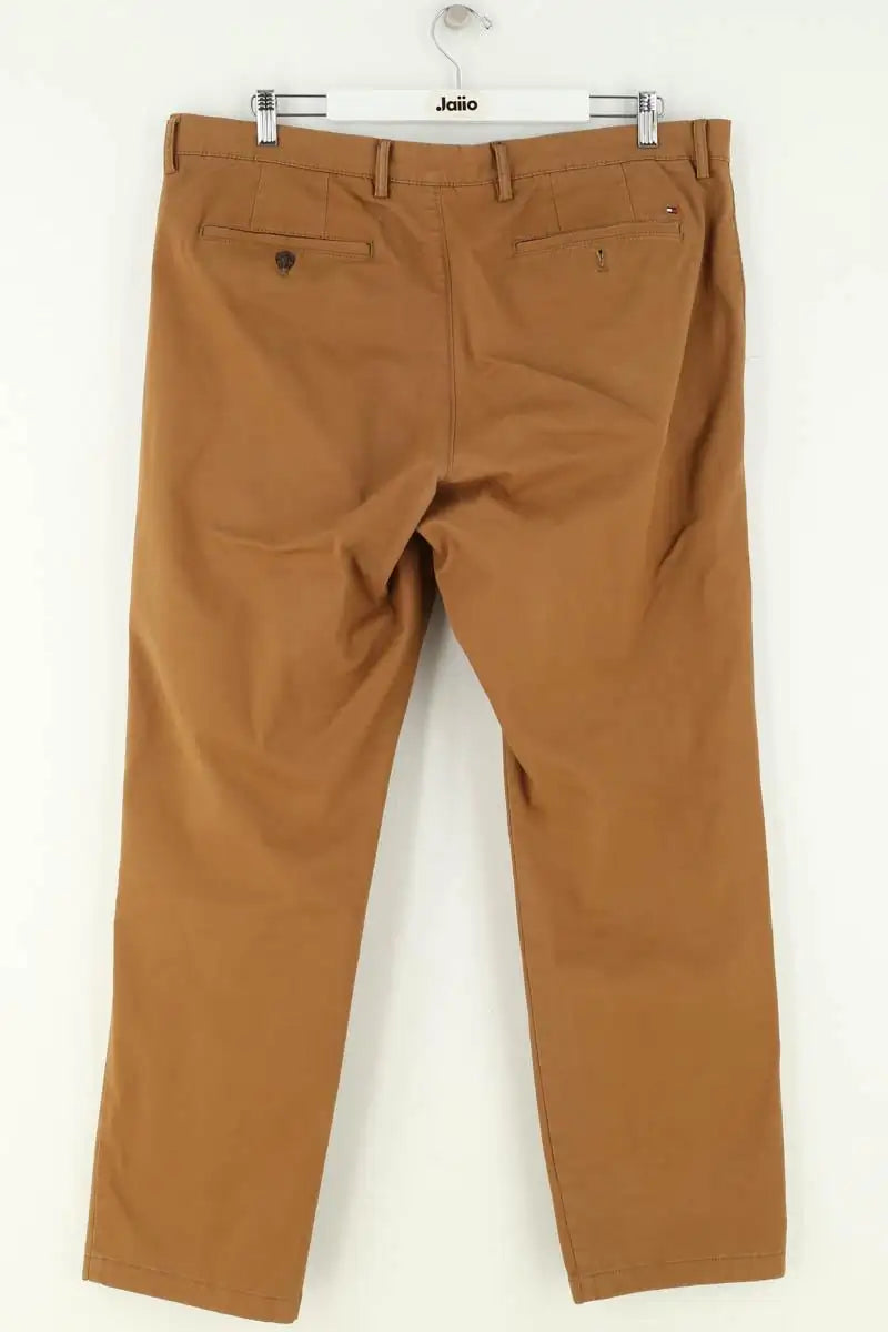 Pantalon droit Tommy Hilfiger Camel en Coton