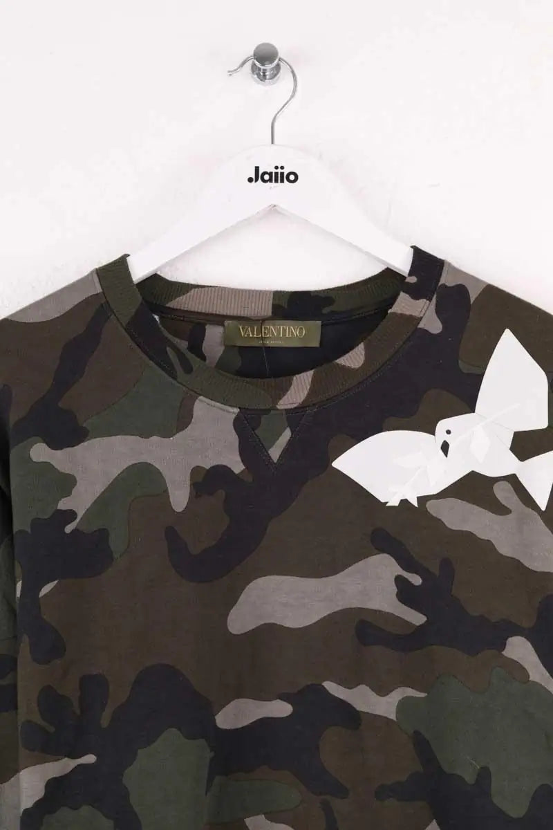 Sweatshirt Valentino Kaki en Coton