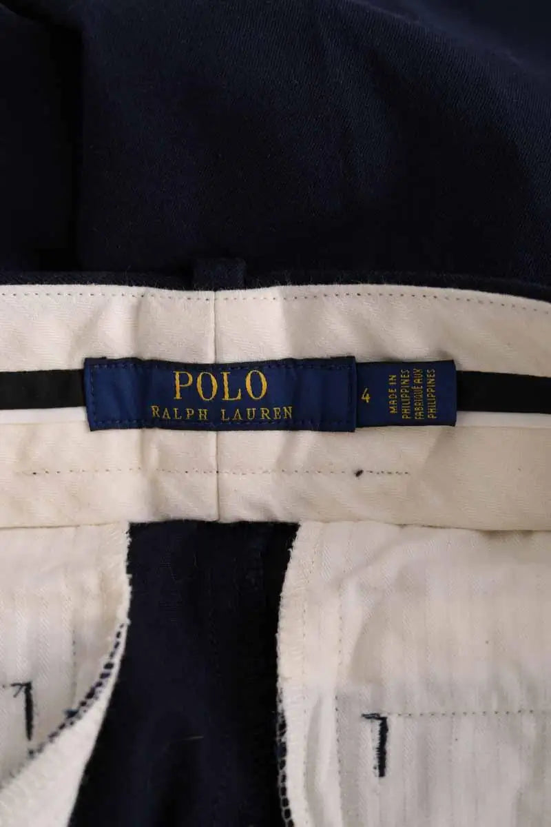 Pantalon droit Ralph Lauren Bleu en Coton