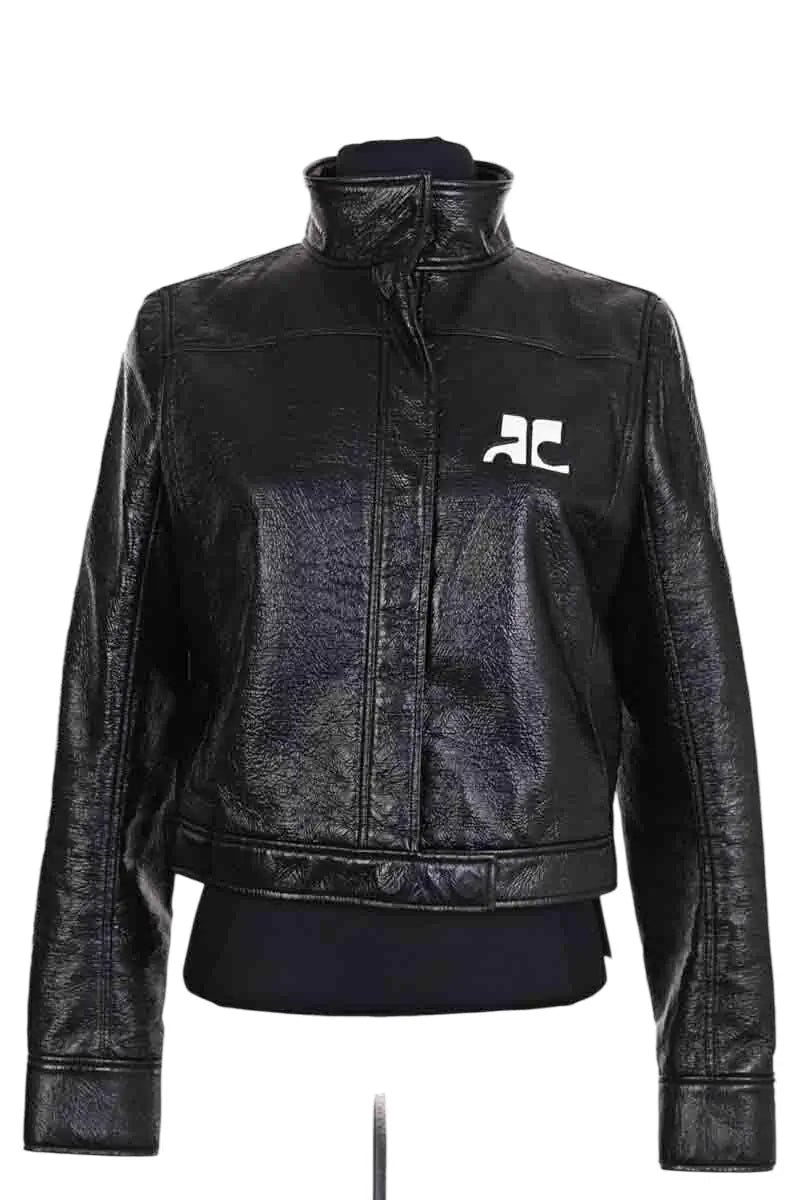 Veste Courrèges Noir en Synthétique, taille M - Seconde Main