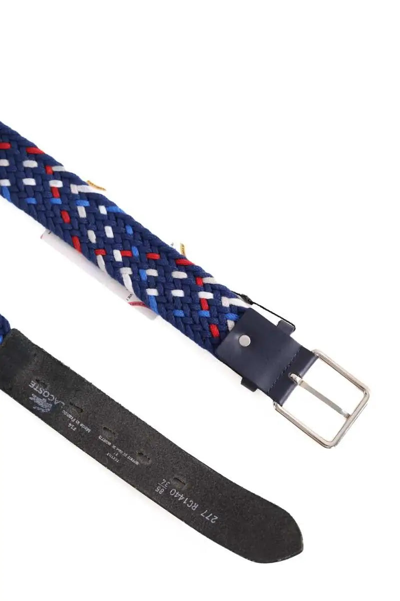 Ceinture Lacoste Bleu en Tissu
