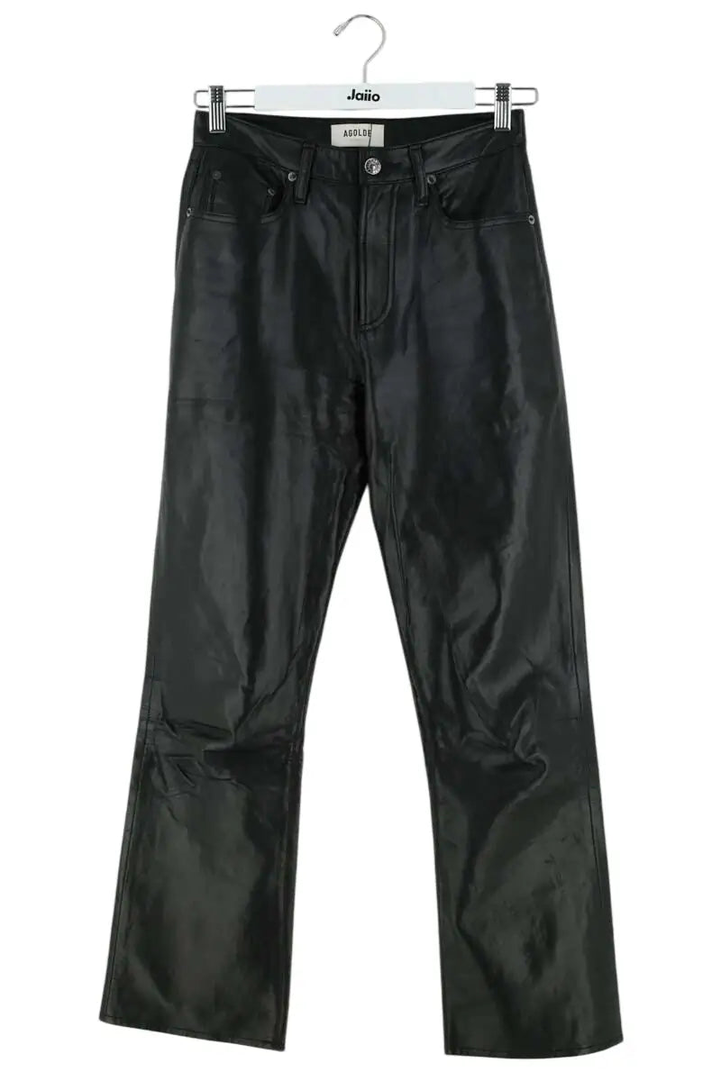 Pantalon droit Agolde Noir en Synthétique, taille XS - Seconde Main