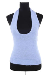 Top sans manche Musier Bleu en Synthétique, taille XS - Seconde Main