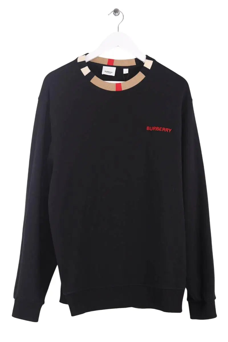 Sweatshirt Burberry Noir en Coton, taille M - Seconde Main