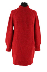 Robe Antik Batik Rouge en Laine, taille XS - Seconde Main