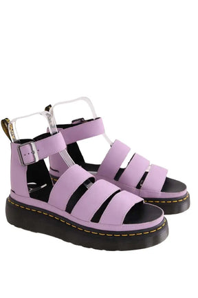 Mules Dr. Martens Violet en Cuir