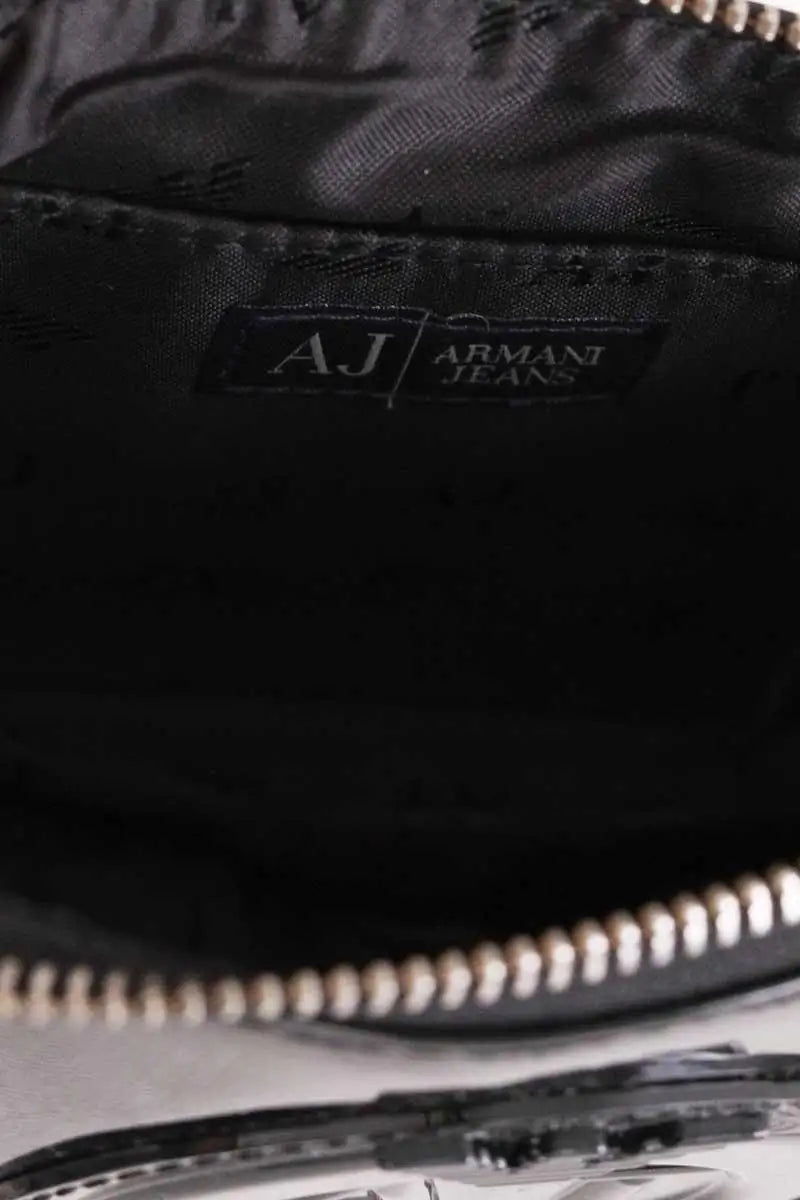 Mini sac Armani Jeans Noir en Cuir verni