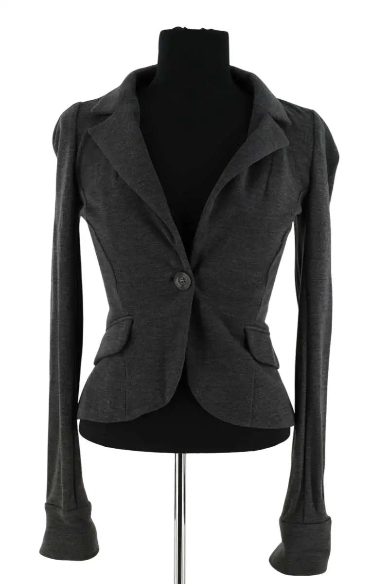 Blazer Diane Von Furstenberg Argent en Laine, taille S - Seconde Main