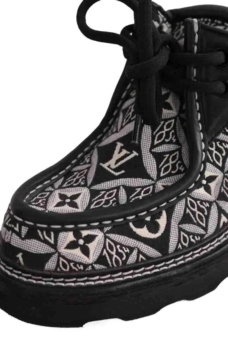 Chaussures à lacets Louis Vuitton Derbies en toile beaubourg Noir en Cuir